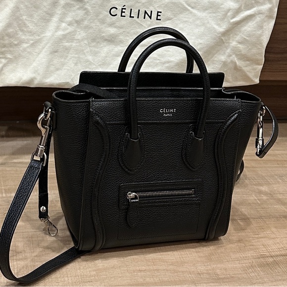 NANO LUGGAGE BAG IN DRUMMED CALFSKIN
BLACK - Picture 1 of 7